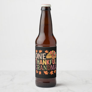Ein dankenswerter Oma Nana Türkei Erntedank Day Bierflaschenetikett