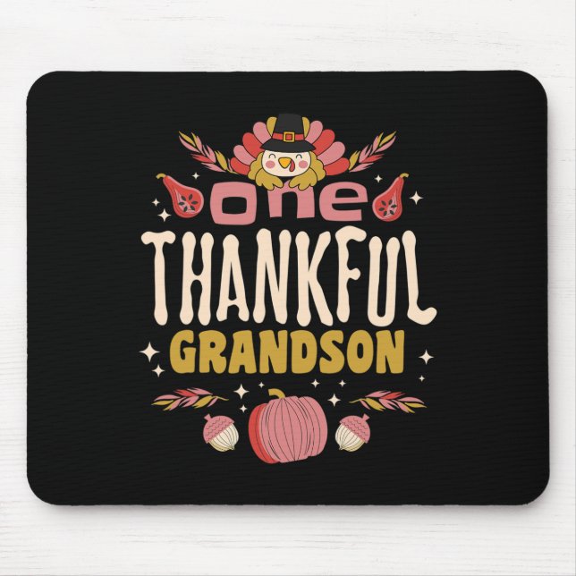 Ein dankenswertes Grandson T-Shirt Herbst Herbst E Mousepad (Vorne)
