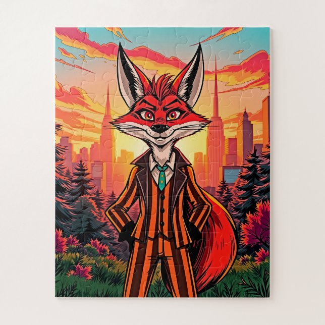 Ein Dapper-Fuchs für Kinder Puzzle (Vertikal)