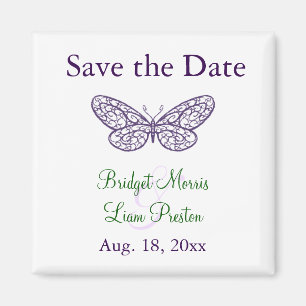 Ein das Flattern-Save the Date Magnet des Herzens