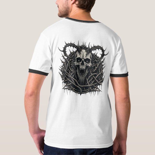 Ein Death Metal Logo für die Verdammten T-Shirt (Schwarz voll)