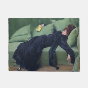 Ein dekadentes Mädchen - Ramon Casas Fußmatte