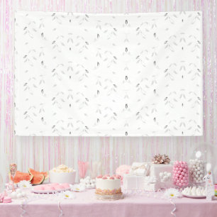 Ein dekoratives Muster mit weißem und grauem Leck Banner