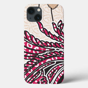 Ein dekoratives Paisley-Design mit lebendigem Rot Case-Mate iPhone Hülle