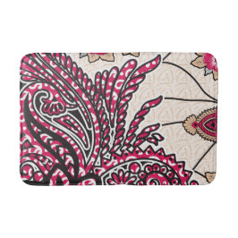 Ein dekoratives Paisley-Design mit lebhaftem Rot u Badematte