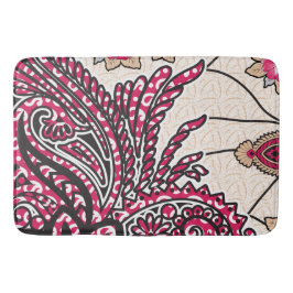 Ein dekoratives Paisley-Design mit lebhaftem Rot u Badematte