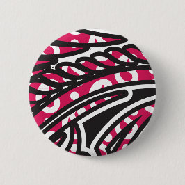 Ein dekoratives Paisley-Design mit lebhaftem Rot u Button