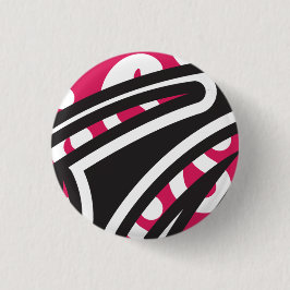 Ein dekoratives Paisley-Design mit lebhaftem Rot u Button