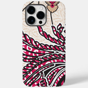 Ein dekoratives Paisley-Design mit lebhaftem Rot u Case-Mate iPhone 14 Pro Max Hülle
