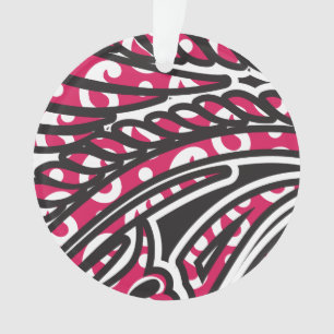 Ein dekoratives Paisley-Design mit lebhaftem Rot u Ornament