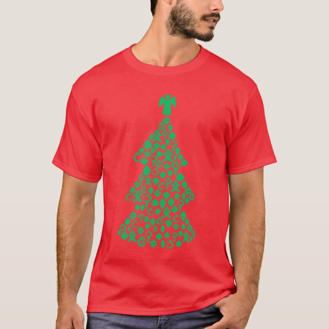 Ein dekoratives Weihnachten T-Shirt (Vorderseite)