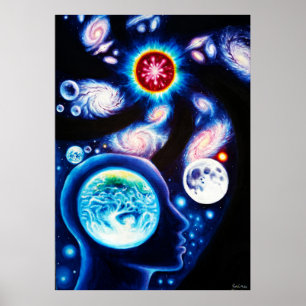 Ein Denker und seine Sicht auf das Universum Poster
