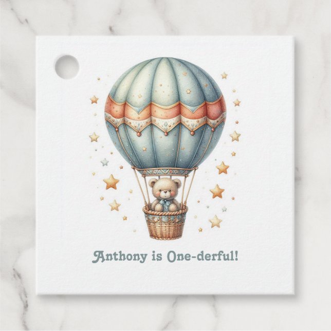 Ein Derful Hot Air Ballon Geschenkanhänger (Vorderseite)