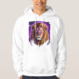 Ein Design des Löwen Rembrandt in der Sternennacht Hoodie