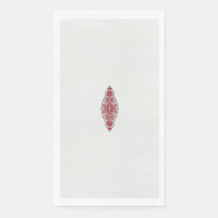 ein Design mit einem roten und weißen Muster Serviette