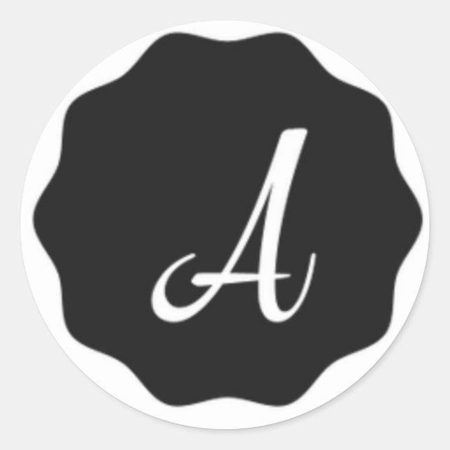 Ein Designlogo für Buchstabe A Runder Aufkleber (Vorderseite)