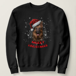 Ein deutscher Hirte schwitzt fröhlich chirstmas. Sweatshirt