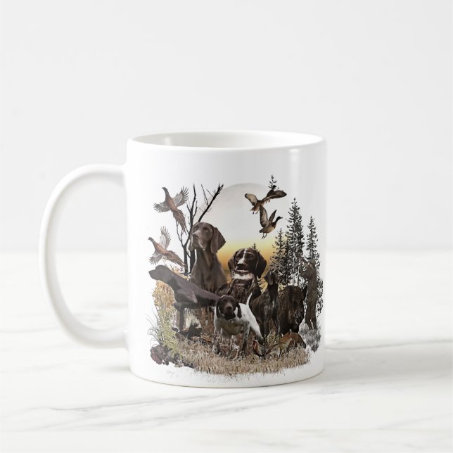 Ein deutscher Kurzzeiger Kaffeetasse (Links)