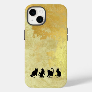Ein Deux Trois Cat Imitate Goldblatt beklebt niedl Case-Mate iPhone 14 Hülle