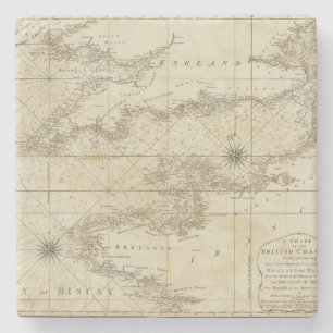 Ein Diagramm des britischen Kanals Steinuntersetzer