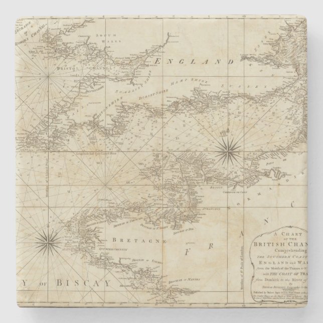 Ein Diagramm des britischen Kanals Steinuntersetzer (Vorderseite)