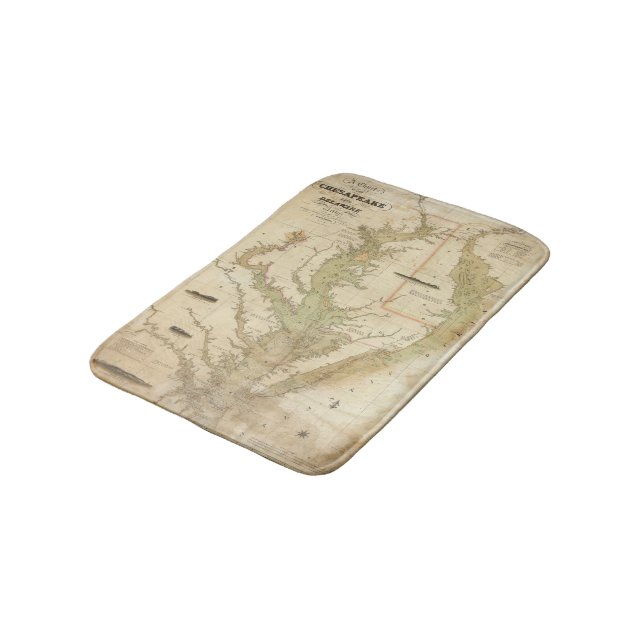 Ein Diagramm des Chesapeakes und der Badematte (Schrägansicht)