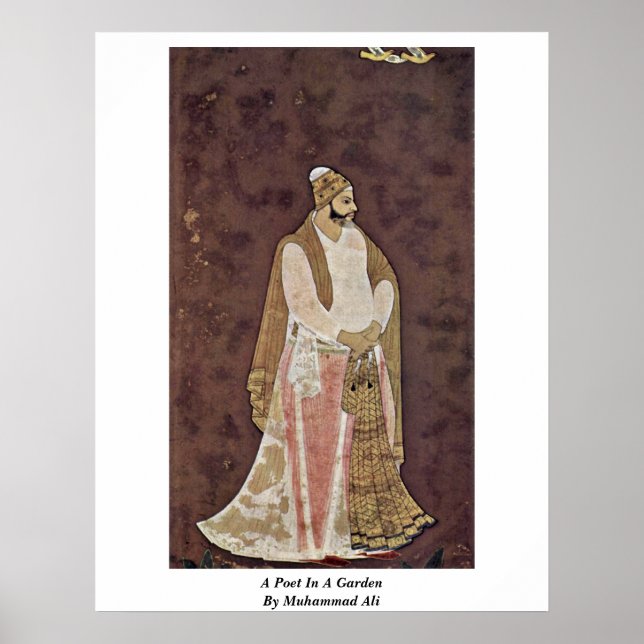 Ein Dichter in einem Garten von Muhammad Ali Poster (Vorne)