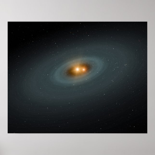 Ein dichtes Sternenpaar und eine umliegende Scheib Poster (Vorne)