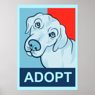 Ein Dog Poster adoptiert