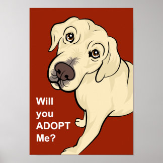Ein Dog Poster adoptiert