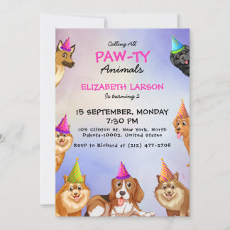 Ein Doggone Fun Birthday Paw-ty wartet! Zum Geburt Einladung