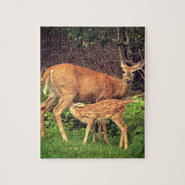 Ein Doh und ihre Fawn Puzzle (Vertikal)