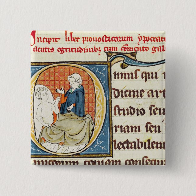 Ein Doktor Diagnosing ein Patient Button (Vorderseite)