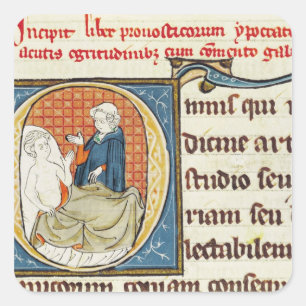 Ein Doktor Diagnosing ein Patient Quadratischer Aufkleber