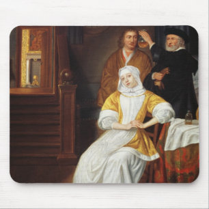 Ein Doktor Visiting eine junge Dame in einem Mousepad