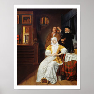Ein Doktor Visiting eine junge Dame in einem Poster