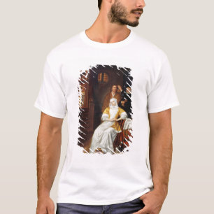 Ein Doktor Visiting eine junge Dame in einem T-Shirt