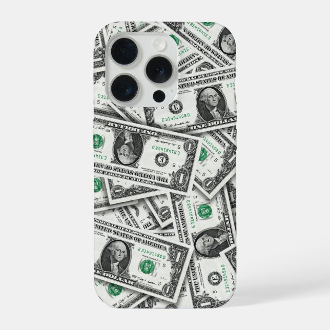 Ein-Dollar-Schein-Muster iPhone Hülle (Rückseite)