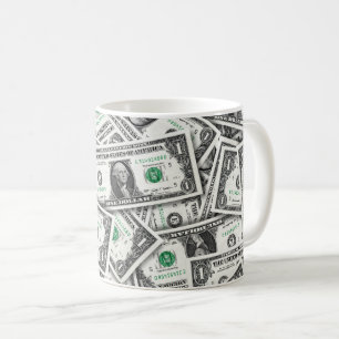 Ein-Dollar-Schein-Muster Kaffeetasse