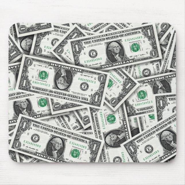 Ein-Dollar-Schein-Muster Mousepad (Vorne)