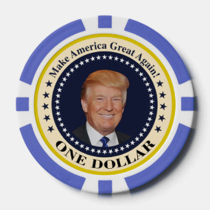 ein Dollar Trumpf Pokerchips