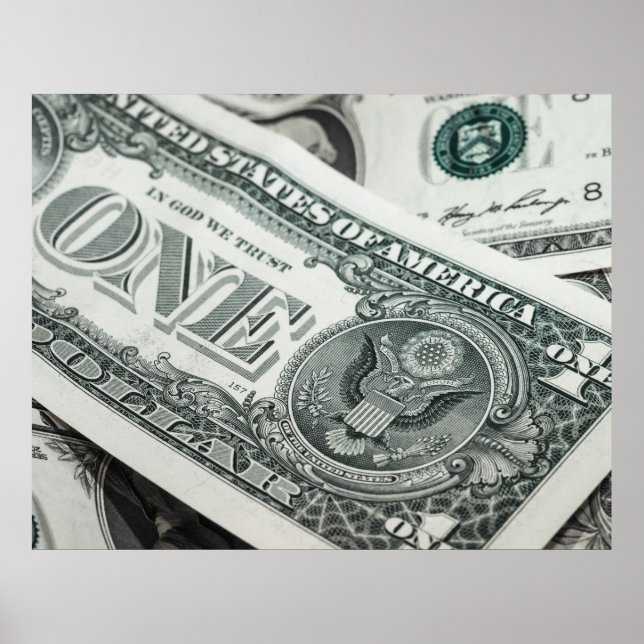 Ein Dollar-Wechselgeld-Macro Nah Poster (Vorne)