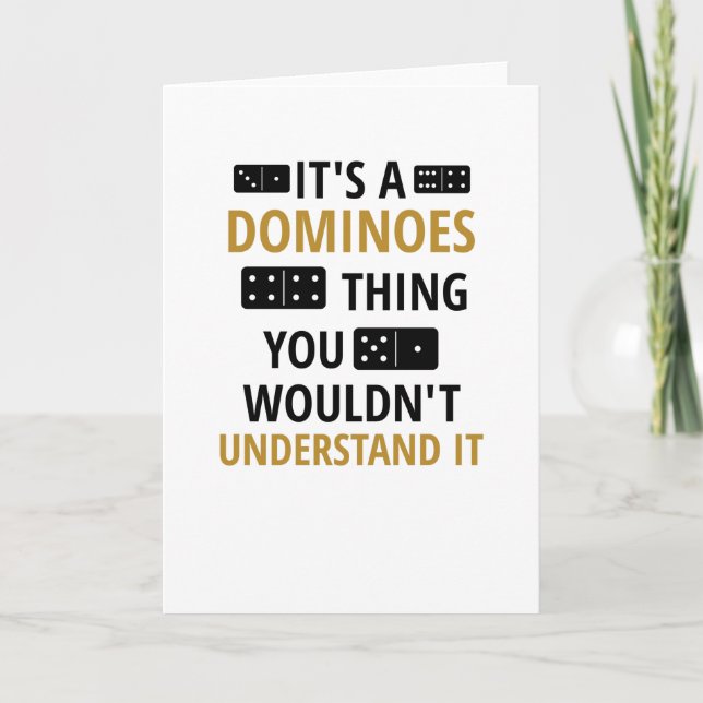 Ein Dominoeffekt | Dominoes Player Dominoes Lovers Karte (Vorderseite)