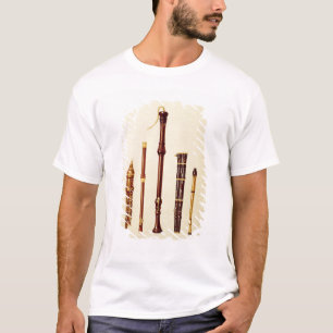 Ein doppeltes Flageolett, eine deutsche Flöte, ei T-Shirt