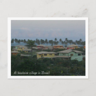 Ein Dorf am Strand in Brasilien ... -Gestalted Postkarte