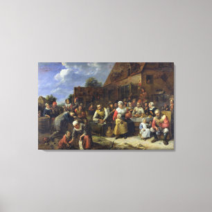 Ein Dorf-Bankett Leinwanddruck