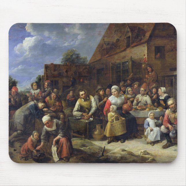 Ein Dorf-Bankett Mousepad (Vorne)