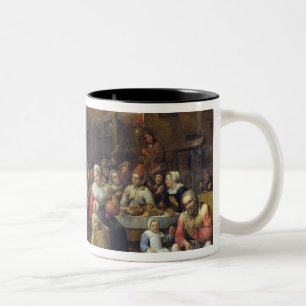 Ein Dorf-Bankett Zweifarbige Tasse