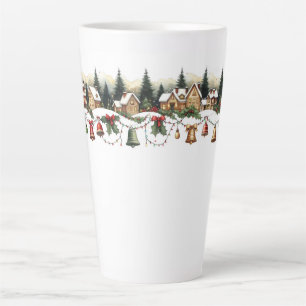 Ein Dorf gehüllt in Weihnachtszauber Milchtasse