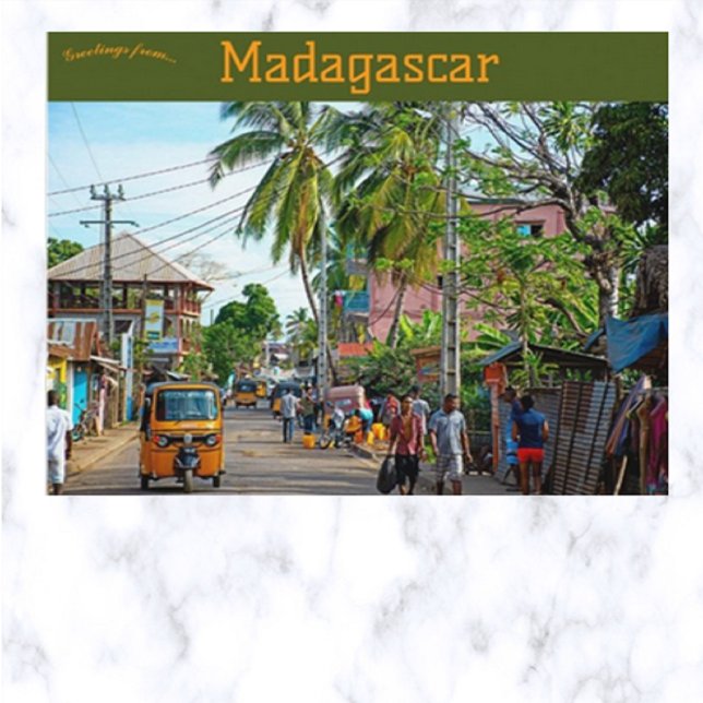 Ein Dorf in Madagaskar Postkarte (Von Creator hochgeladen)